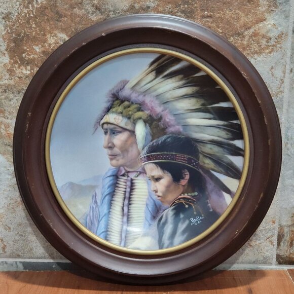 Vague Shadows The Sioux Nation Decorative Collector Plate by Perillo Forth Issue - Picture 1 of 13